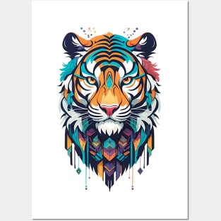 Abstract Fantasy Tiger Posters and Art